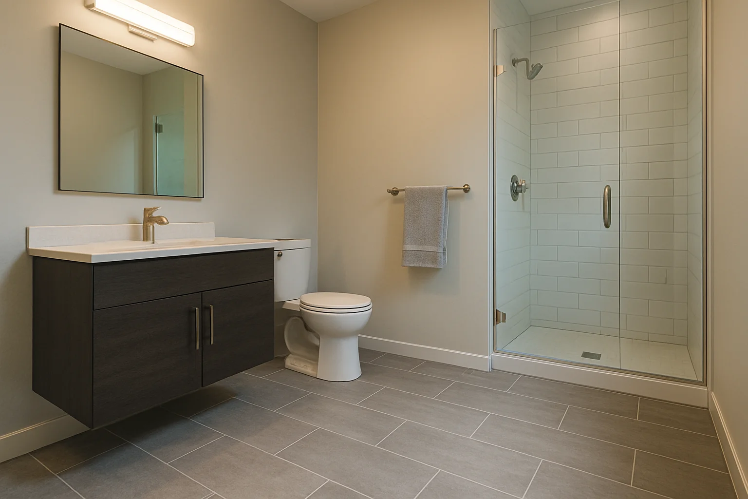 After Completion Of Tiling in Bathroom